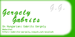 gergely gabrits business card